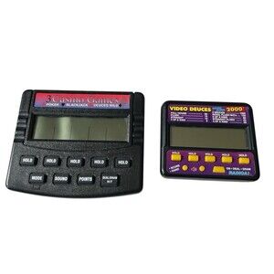 2 Vintage Handheld Games Video Deuces Casino Games Poker Blackjack Working